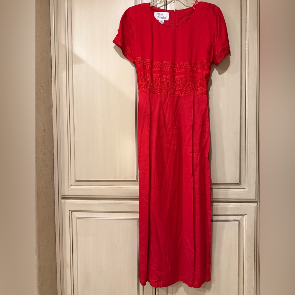 Red sarah elizabeth Dress with beading